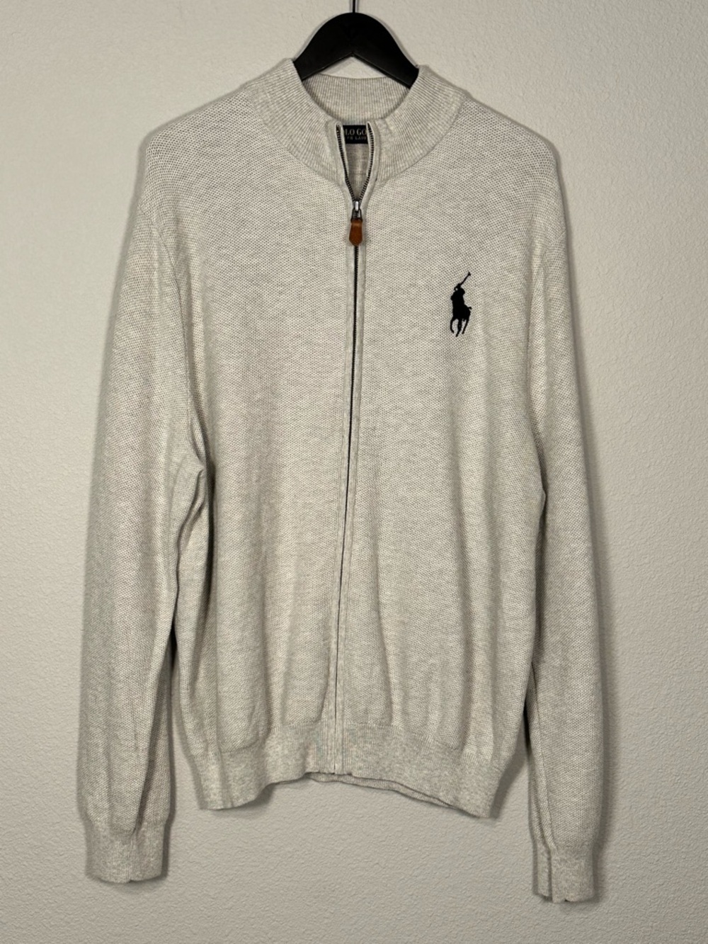 Polo Ralph Lauren 100% Pima Cotton Full Zip Sweater - Big Pony! Size XXL